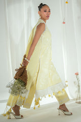 UAE-3 Piece Embroidered Lawn Suit with Lacquer Printed Denting Dupatta DN-62020