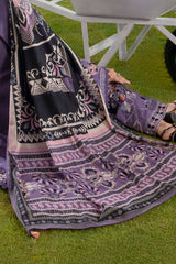 UAE-3 Piece Embroidered Lawn Suit with Embroidered Borders and Embroidered Trouser