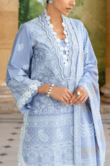 UAE-3 Piece Zari & Sequins Embroidered Lawn Suit with Printed Dupatta DN-52037