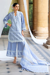 UAE-3 Piece Zari & Sequins Embroidered Lawn Suit with Printed Dupatta DN-52037