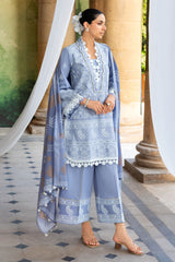 UAE-3 Piece Zari & Sequins Embroidered Lawn Suit with Printed Dupatta DN-52037