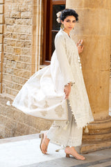 UAE-3 Piece Zari & Sequins Embroidered Lawn Suit with Borders and Printed Dupatta DN-52039