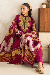 UAE-3 Piece Printed Lawn Suit with Embroidered Neckline CL-52076