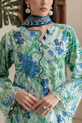 UAE-3 Piece Embroidered Printed Lawn Suit with Dupatta CL-52483