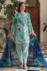 UAE-3 Piece Embroidered Printed Lawn Suit with Dupatta CL-52483