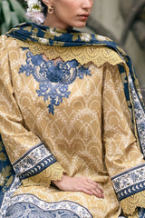 UAE-3 Piece Printed Lawn Suit with Embroidered Neckline CL-52536