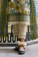 UAE-3 Piece Embroidered Printed Lawn Suit with Neckline CL-62037