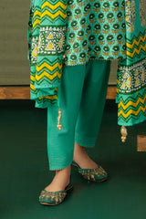UAE-3 Piece Gota Embroidered Lawn Suit with Printed Lawn Dupatta CL-62044