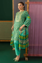 UAE-3 Piece Gota Embroidered Lawn Suit with Printed Lawn Dupatta CL-62044