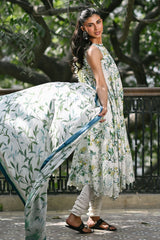 UAE-3 Piece Embroidered Printed Lawn Suit with Lawn Dupatta CL-62081