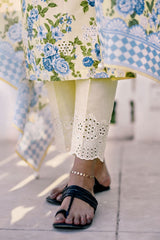 UAE-3 Piece Embroidered Printed Lawn Suit with Border CL-62082