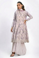 UAE-3 Piece Embroidered Printed Lawn Suit with Border CL-62088