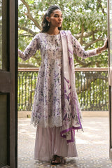 UAE-3 Piece Embroidered Printed Lawn Suit with Border CL-62088