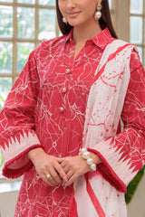 UAE-3 Piece Embroidered Lawn Suit with Dupatta CL-62184