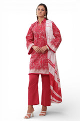 UAE-3 Piece Embroidered Lawn Suit with Dupatta CL-62184