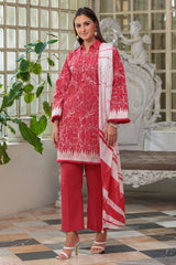 UAE-3 Piece Embroidered Lawn Suit with Dupatta CL-62184