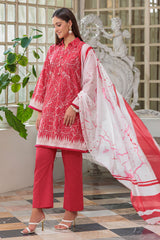 UAE-3 Piece Embroidered Lawn Suit with Dupatta CL-62184