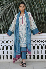 UAE-3 Piece Embroidered Printed Lawn Suit with Lawn Dupatta CL-62216