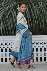 UAE-3 Piece Embroidered Printed Lawn Suit with Lawn Dupatta CL-62216