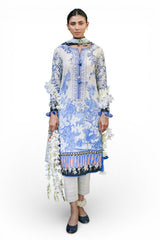 UAE-3 Piece Printed Lawn Suit with Embroidered Neckline CL-62222