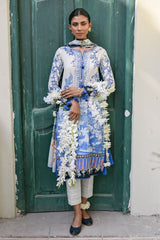 UAE-3 Piece Printed Lawn Suit with Embroidered Neckline CL-62222