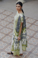 UAE-3 Piece Embroidered Printed Lawn Suit with Lawn Dupatta CL-62239