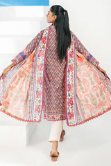 UAE-3 Piece Printed Lawn Suit with Embroidered Organza Neckline CL-62257