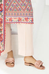 UAE-3 Piece Printed Lawn Suit with Embroidered Organza Neckline CL-62257