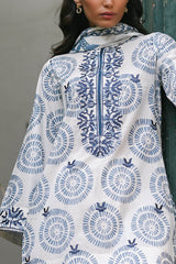 UAE-3 Piece Embroidered Printed Lawn Suit with Lawn Dupatta CL-62261