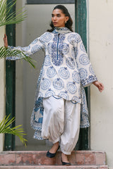 UAE-3 Piece Embroidered Printed Lawn Suit with Lawn Dupatta CL-62261