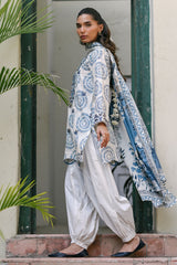 UAE-3 Piece Embroidered Printed Lawn Suit with Lawn Dupatta CL-62261