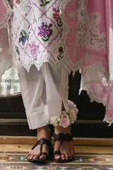 UAE-3 Piece Printed Lawn Suit with Embroidered Lace and Bunches CL-62268
