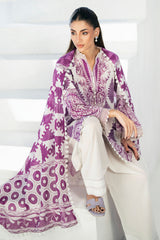 UAE-3 Piece Printed Lawn Suit with Embroidered Organza Border CL-62269