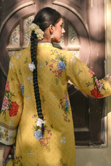UAE-3 Piece Printed Lawn Suit with Embroidered Lace and Bunches CL-62276