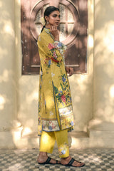 UAE-3 Piece Printed Lawn Suit with Embroidered Lace and Bunches CL-62276