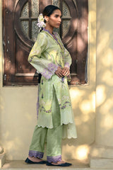 UAE-3 Piece Printed Lawn Suit with Embroidered Borders