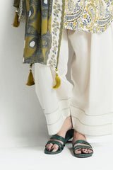 UAE-3 Piece Printed Lawn Suit with Embroidered Organza Neckline CL-62295