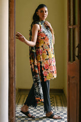 UAE-3 Piece Embroidered Printed Lawn Suit with Denting Lawn Dupatta and Neckline DN-62002