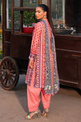 UAE-3 Piece Printed Lawn Suit with Chiffon Dupatta