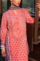 UAE-3 Piece Printed Lawn Suit with Chiffon Dupatta