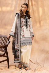 UAE-3 Piece Embroidered Printed Lawn Suit with Printed Trouser CL-62001