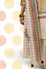 UAE-3 Piece Printed Cotton Suit with Printed Lawn Dupatta