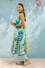 UAE-3 Piece Printed Cotton Suit with Printed Lawn Dupatta