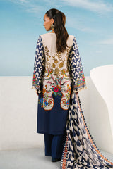 UAE-3 Piece Printed Cotton Suit with Printed Lawn Dupatta