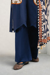 UAE-3 Piece Printed Cotton Suit with Printed Lawn Dupatta