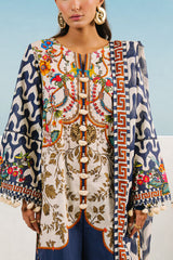 UAE-3 Piece Printed Cotton Suit with Printed Lawn Dupatta
