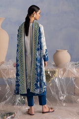 UAE-3 Piece Printed Cotton Suit with Printed Lawn Dupatta