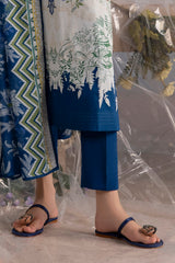 UAE-3 Piece Printed Cotton Suit with Printed Lawn Dupatta
