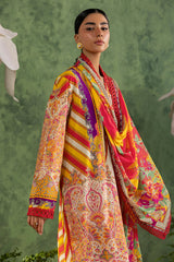 UAE-3 Piece Printed Cotton Suit with Printed Lawn Dupatta