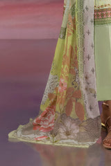UAE-3 Piece Printed Cotton Suit with Printed Lawn Dupatta